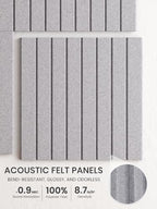 Bumusty 48"x 36" Large Felt Bulletin Board Tiles, Soft Gray - Image 3