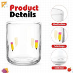SiliFine 2 PCS Pencil & Apple Icon Juice Glasses - Image 4