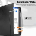 E NET-CASE Case for Kindle Scribe 10.2 inch 2024 & 2022 Released, Multi-Viewing 360 Degree Rotating Cover with Stand, Auto Sleep/Wake with Pen Holder, (Black) - Image 4