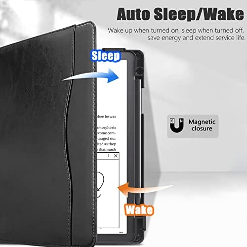 E NET-CASE Case for Kindle Scribe 10.2 inch 2024 & 2022 Released, Multi-Viewing 360 Degree Rotating Cover with Stand, Auto Sleep/Wake with Pen Holder, (Black) - Image 4