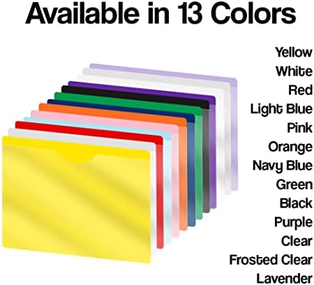 Light Blue Plastic Folders with Closed Sides, Doctor Stuff, Letter Size, Clear Front Top Loading Job Jacket, Documents Holder for Office, High School and Medical Files, Pack of 50 - Image 7