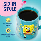 Silver Buffalo Spongebob Squarepants Bubbles Flowers, 3D Sculpted Mug, 20oz - Image 3