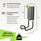 GATOR MAGNETICS MEGA 3 in Closed Hooks, 45 lb Magnetic Hooks – 3 Pack - Image 2