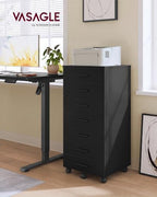 VASAGLE File Cabinet with Wheels, 7 Drawers, Tool-Free Sliding Rails - Image 2