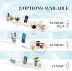 32" Supreme - Clear Acrylic Bathtub Tray Caddy Tub Shelf, Spa Board Luxury Bathroom Bath tub Table, Fits Across Bathtubs, Book, iPad and Wine Glass Holder (Supreme, 32") - Image 6