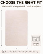 Funwheat Woven Office Chair Mat for Hardwood Floor, 30 x 48 in, Beige - Image 2