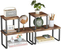 Homeiju Wooden Desktop Shelf for Top of Desk, 2-Tier Desktop Bookshelf by Homeiju
