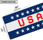 MPCO. Star Spangled Banner Gaming Desk Pad, 36" x 17" Duraglyde Desk Mat - Image 2