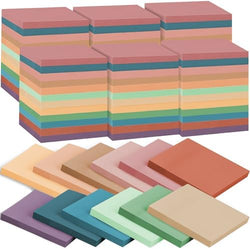 60 Pack Sticky Notes Bulk 3x3 Inch 12 Vintage Colors Memo Pads by Oleitodh