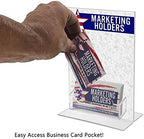 6 Pack Acrylic Sign Holder for 5" x 7" Literature and 3.5" x 2" Business Cards Double Sided Bottom Load Display for Countertops in Retail Stores Reception Areas and Restaurants by Marketing Holders - Image 4