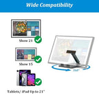 PlusAcc Stand for iPad & Show 15/21 & Tablet, Adjustable Tilt Holder, Black - Image 2