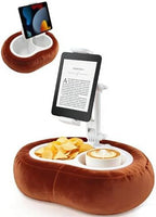 Miledi Tablet Pillow Stand for Bed with Detachable Snack Bowl, Terracotta by Miledi