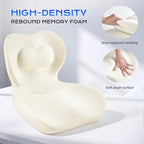 Coverado Car Seat Cushion and Lumbar Support Pillow One Piece, Memory Foam Ergonomic Back Support Driving Seat Cushion for Back Pain, Non-Slip Washable Cushion for Car, Driver, Office - Image 6
