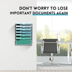 SUPEASY 6-Tier Wall File Organizer, Wall Mounted Mail Sorter, 2 Pack - Image 4