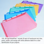 Ultimate Office Poly Color File Folders Letter Size, 5th-Cut Tabs, Set 100 - Image 4