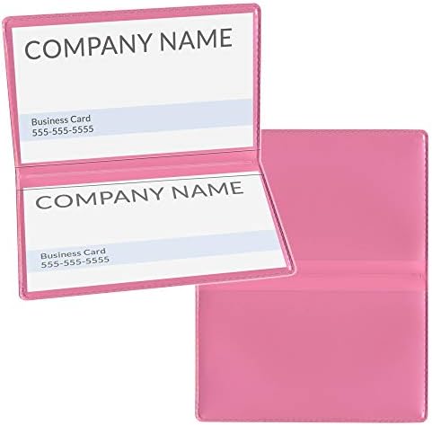 StoreSMART - Pink Folding Business Card Holders - 50 Pack - Polypropylene Plastic (RPP2915P-50) by StoreSMART