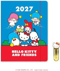 2027 Just Right Monthly Planner, 7.5 x 9.75", Hello Kitty and Friends Retro by OrangeCircleStudio