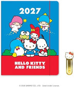 2027 Just Right Monthly Planner, 7.5 x 9.75", Hello Kitty and Friends Retro by OrangeCircleStudio