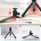 Kado Metal Portable Monitor Stand Tripod, Phone/Tablet Clamp for Desk - Image 3