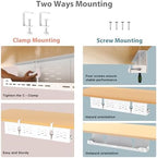 Univivi Under Desk Cable Management Tray, Cable Management, 32 inch, White - Image 2