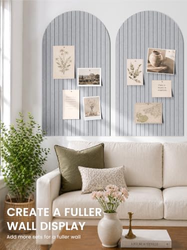 Large Arched Felt Bulletin Board 47.2''×25.5'', Soft Gray - Image 4