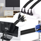 25FT - 1 Inch Split Wire Loom with Installation Tool - Black - Image 6