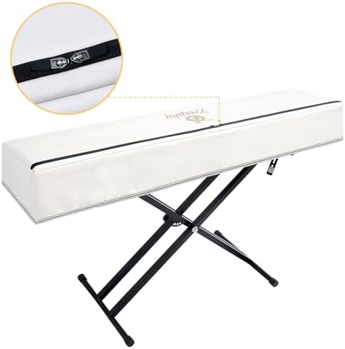 Piano Keyboard Dust Cover with Music Stand Opening of Zipper Design, Dust Proof Cover Compatible for Yamaha P225 P223 P145 P143 88 Keys Digital Piano Keyboards Electronic Keyboards - Image 2
