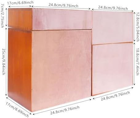 Tabletop Drawer Cabinet,Wooden Desktop Stackable Drawer Cabinet Space-Saving Desktop Storage Organizers with Multiple Drawers for Efficient Office & Home Organization (4-Piece of Set) (brown) - Image 2