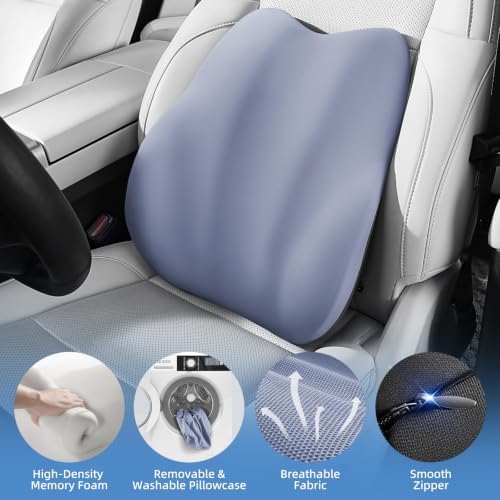 BEBAS Ergonomic Lumbar Support Pillow for Car, Memory Foam Car Back Cushion - Image 3