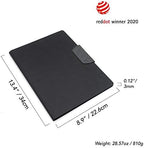 LHiDS Magnetic Business Portfolio Lite Resume Padfolio Organizer with Clipboard, Paper Clip, Writing Pad, Pen/Card Holder, Magnetic Closure for Work, School and More (Black, A4/Letter) - Image 3