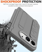 for iPhone Ultra Case with Pen Holder & Stylus & Finger Strap Gray - Image 6