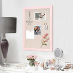 DOLLAR BOSS Bulletin Boards with Linen, 36"x24" White Cork Board, Pink - Image 6