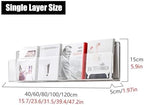 Magazine Holder Vinyl Records Holder 3-Layer Brochure Holder Wall Mount, Hanging Magazine Rack Clear Acrylic Floating Shelves Heavy Duty, Literature Organizer for Office, Kids Room, Home(Clear,L - 60c - Image 2