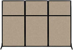 Versare Workstation Partition | Portable Wall Divider | Modern Office Cubicle | Free Standing Privacy Screen | Flexible Work Space | 99" x 70" Ocean Fabric Panels by VERSARE