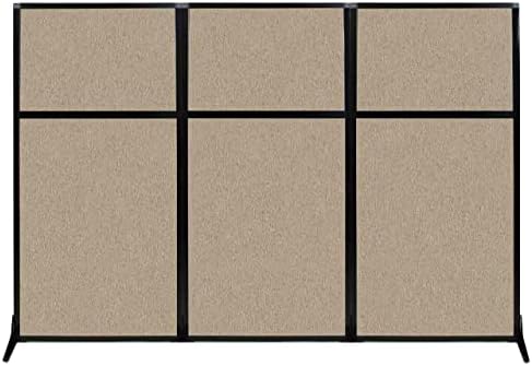 Versare Workstation Partition | Portable Wall Divider | Modern Office Cubicle | Free Standing Privacy Screen | Flexible Work Space | 99" x 70" Ocean Fabric Panels by VERSARE