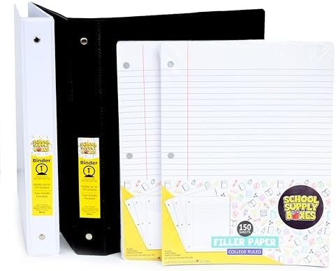 Secondary School Essentials Bundle | 1 Box - 51 Pieces per Box | School Supply Boxes - Back to School Essentials Includes Folders, Notebooks, 1" Binder, Mechanical Pencils, Index Cards, Highlighters, & Pens - Image 3