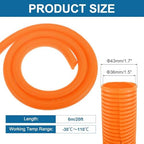 MECCANIXITY 1 1/2" 20ft Split Wire Loom Tubing w/Installation Tool Orange - Image 2