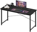 OLIXIS 55 Inch Computer Office Desk for Small Spaces, Writing Gaming Work Desk Modern Study Table with Storage Bag & Headphone Hook Home Bedroom, Black by OLIXIS