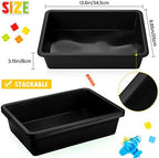 Qunclay 6 Pcs Black Plastic Turn in Trays, Letter Size Classroom Bins - Image 3