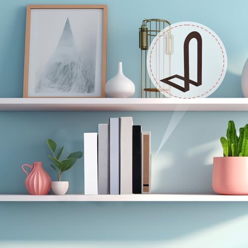 Chunful 24 Pcs Bronze Metal BookEnds Shelves, 7.5 x 5.75 x 3.5 in - Image 6