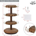MOOCA 3-Tier Rotating Bracelet Display Stand with 42 Hooks, Jewelry Holder - Image 2