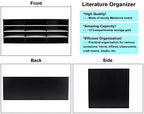 PAG-Mass Mail Sorter Organizer, Wood Countertop Literature Organizer, Student Mailbox for Classroom, Desktop Bill Paper Organizer for Office Home School, 12 Compartments, Black&White - Image 6