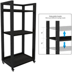 Natwind 3-Tier Tall Printer Stand,Shredder Stand Computer Host Holde,Black - Image 3
