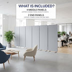 VIVO Gray Freestanding 145 x 66 in Privacy Panel, PP-KIT-T145G - Image 2