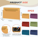 Fuutreo Magnetic Wall File Holder,6pcs,Dark Vintage,Horizontal-large - Image 2
