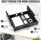 Menkxi 16 x 12 in Under Desk Drawer,Slide out Storage Organizer Heavy Duty - Image 2