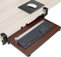 Ergonomic Mouse & Keyboard Tray Under Desk, 20x11.8In Board, Walnut by Zontera