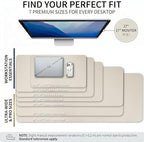 Large Desk Pad Non-Slip Desk Mat Protector for Keyboard Mouse Waterproof Vegan Leather Surface Faux Leather Laptop Mat Smooth Mouse Pad Premium Gift Tube Creamy White 47" x 23" - Image 3