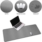 CENNBIE Leather Desk Mat, 55''x19.6'' Extra Large Desk Pad (Grey) - Image 3