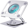SHUWEI Laptop Stand with Fan, Height/Angle Adj fits 16" Laptop, Silver by SHUWEI